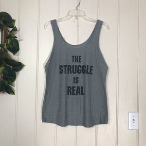 No Boundaries The Struggle is Real Tank Top NWOT
Size XXL 2XL 2XG
92% Polyester